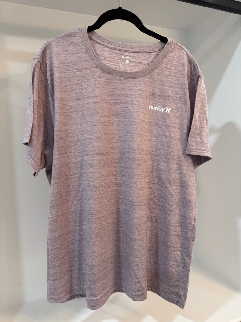 Hurley Men's Short-Sleeve Crew Tee in Heather Lavender
